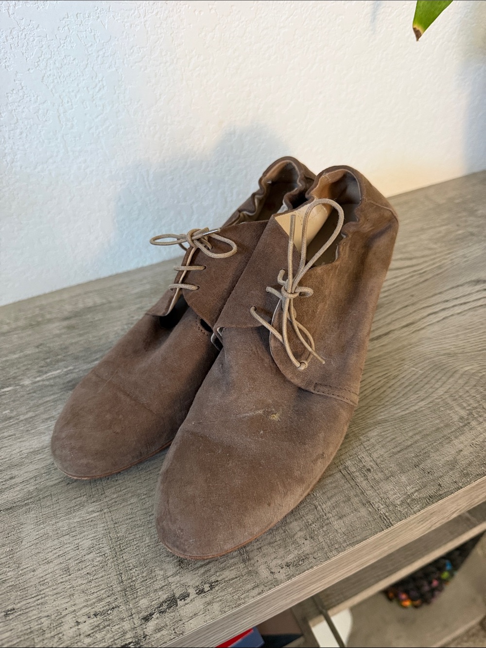 Agl Brown Suede Heeled Lace-Up Ankle Boots